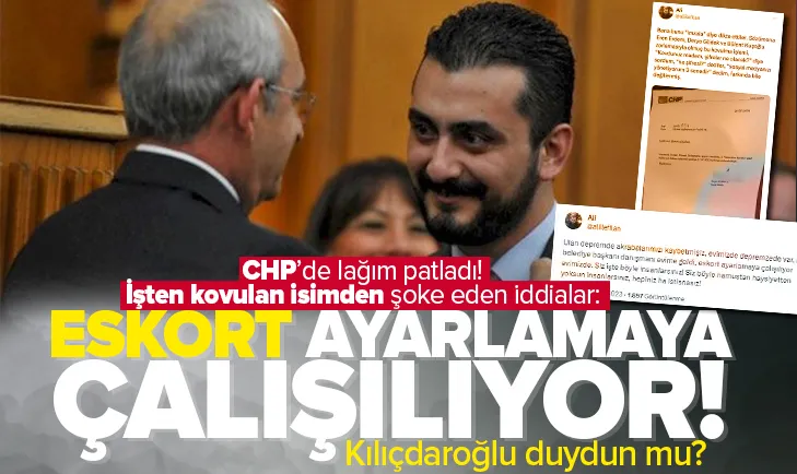 CHP’nin işten çıkardığı isimden şok iddia! Eskort...