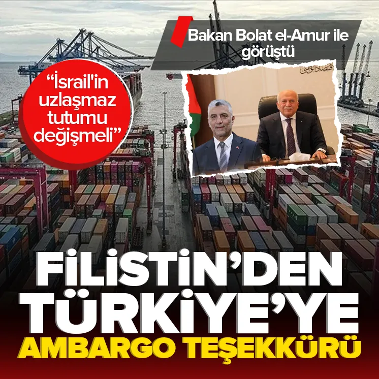 Filistinden Türkiyeye ambargo teşekkürü!