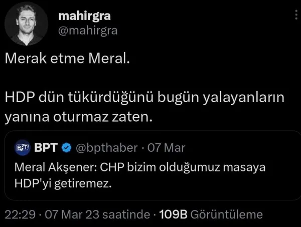 Erdoğan sayesinde çarpıtmasıyla Başkan Erdoğan ve Bahçeli düşmanlığı yapan Mahir Akkoyun HDP sempatizanı çıktı