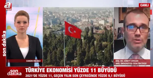 Son dakika: Türkiye ekonomisi 2021’de yüzde 11 büyüdü! Uzman isim A Haber’de değerlendirdi