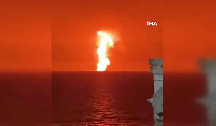 Hazar Denizi’nde büyük patlama! Azerbaycan’dan atom bombası gibi görüldü