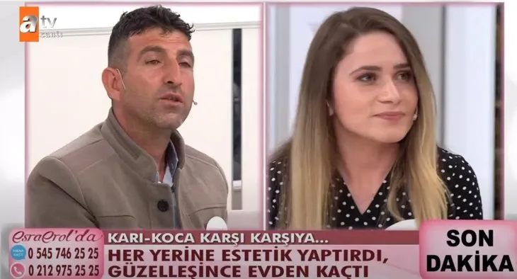 Estetik yaptırıp kocasını terk etmişti! Esra Erol'da büyük yüzleşme