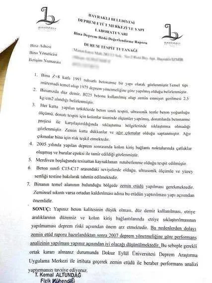 Çürük raporu verilen 2 binada İzmir depreminde 53 kişi hayatını kaybetti! Bayraklı Belediyesi yetkilileri hesap verecek mi?