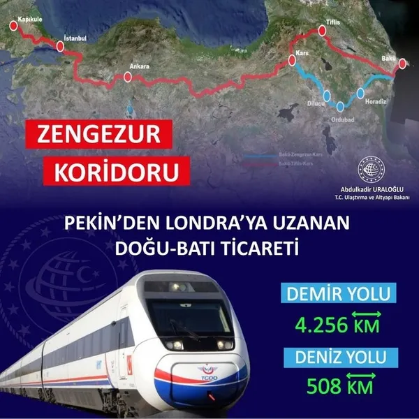 1687092291478.jpeg Ulaştırma ve Altyapı Bakanı Abdulkadir Uraloğlu'ndan Zengezur Koridoru değerlendirmesi! Pekin'den Londra'ya dev ticaret köprüsü! - 3