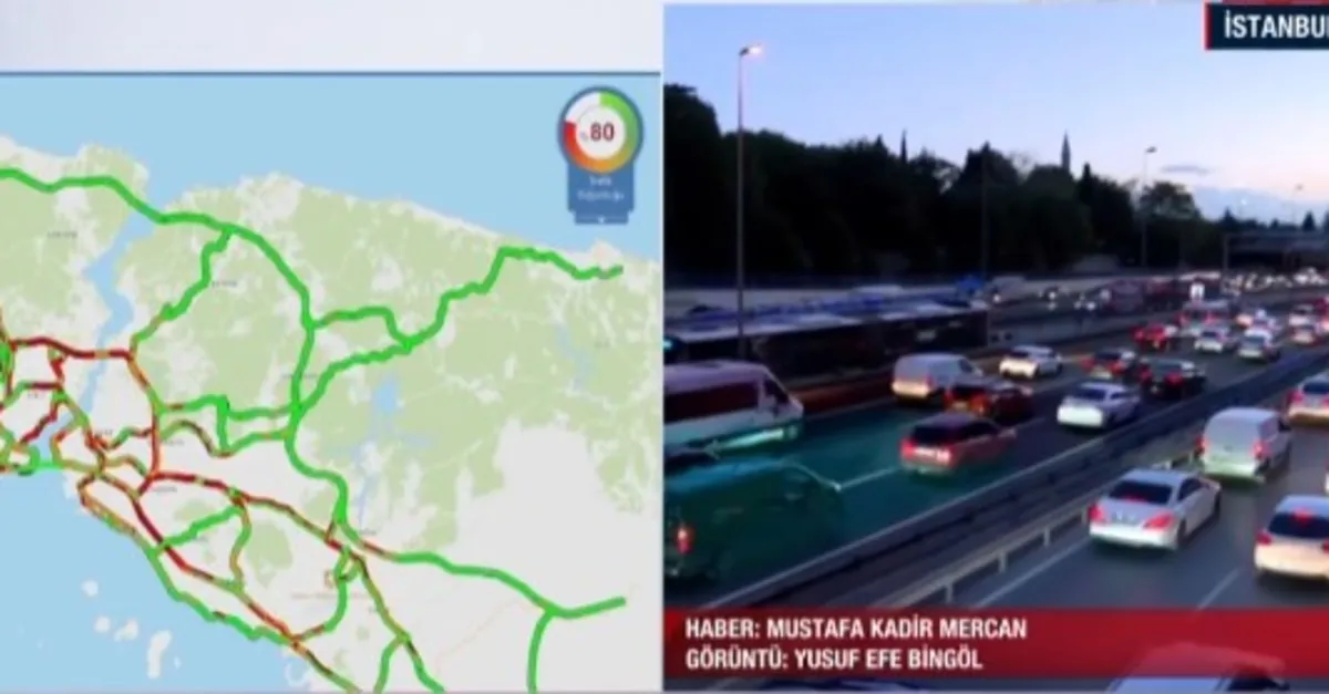 İstanbul'da trafik kilit! Yoğunluk yüzde 80...