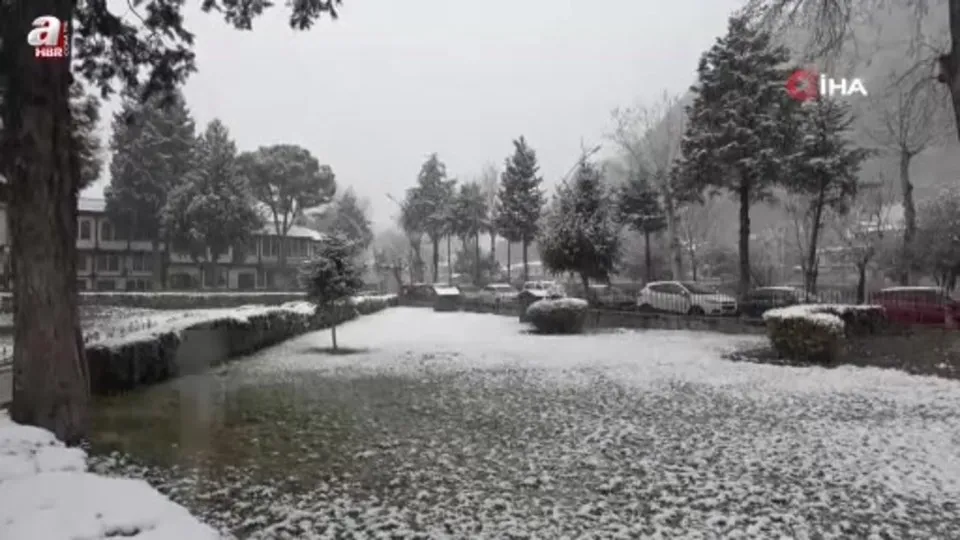 Amasya’ya mart ayında kar yağdı