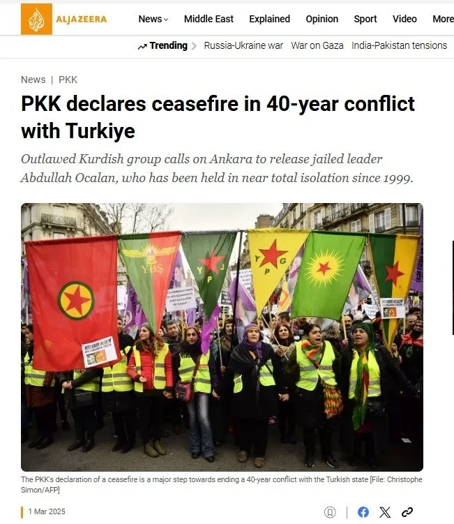 PKK’nın fesih kararı dünya basınında! Son dakika olarak servis edildi! Yunanistan’dan İsrail’e kim ne dedi?