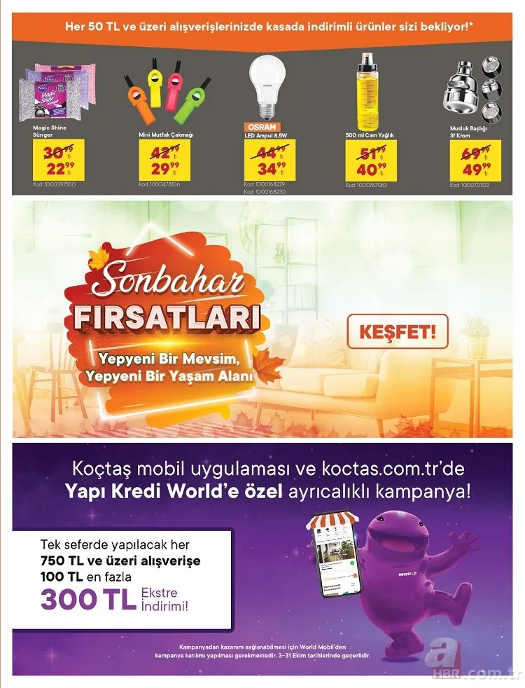 Koçtaş ekim ayı indirim kataloğu yayınlandı! Evinizi baştan aşağı tamamen değiştirebileceğiniz ürünlerin indirimli fiyatı 4