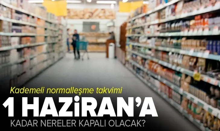 Kademeli normalleşme takvimi | 1 Haziran'a kadar nereler kapalı olacak?