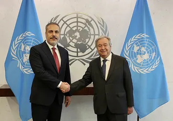 Bakan Hakan Fidan BM Genel Sekreteri Antonio Guterres ile görüştü