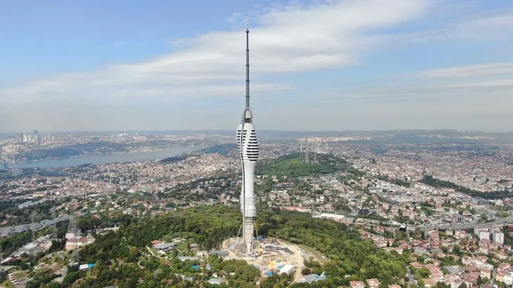 Çamlıca Televizyon Kulesi'nde sona yaklaşılıyor! İşte yeni fotoğraflar...