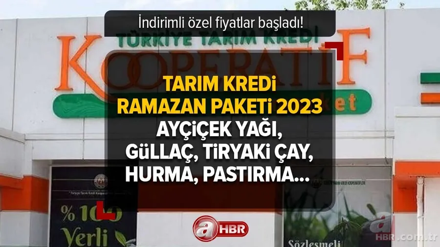 Tarım Kredi RAMAZAN Paketi 2023 | İndirimli özel fiyatlar başladı! Ayçiçek yağı, Güllaç, Tiryaki çay, Hurma, Pastırma... 1