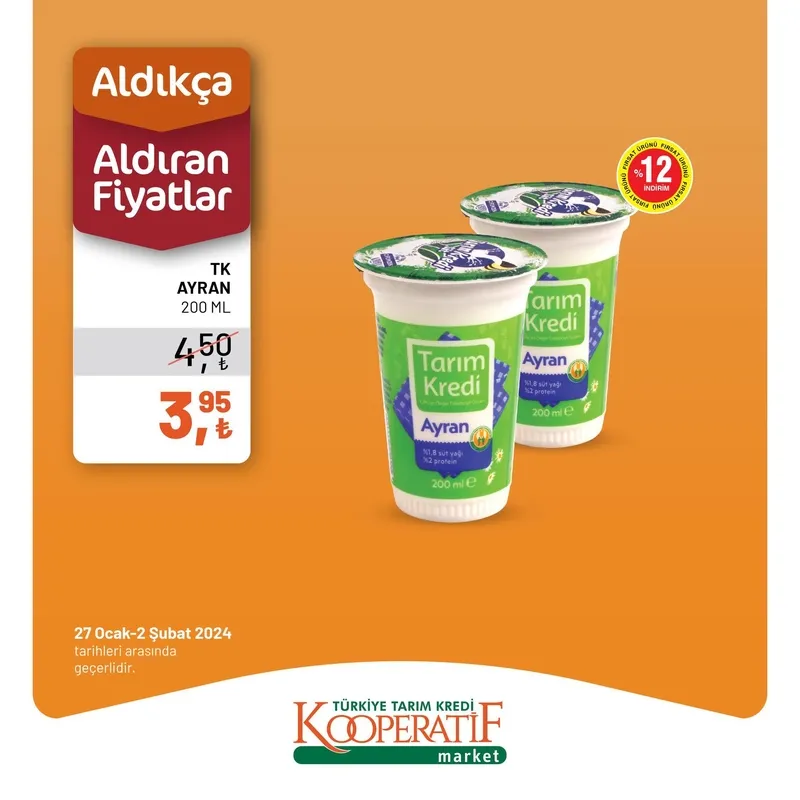 Tarım Kredi Market indirim için son gün! TK’da tost peyniri 129,90 TL, zeytin 129,90 TL, beyaz peynir 109,90 TL, çay 106,90 TL, tereyağı 59,00 TL… - 15