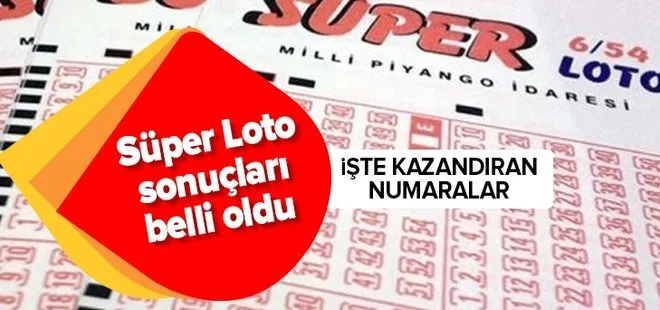 Süper Loto sonuçları belli oldu 22 Ağustos 2019 | Milli Piyango İdaresi Süper Loto kazanan numaralar | Ve açıklandı