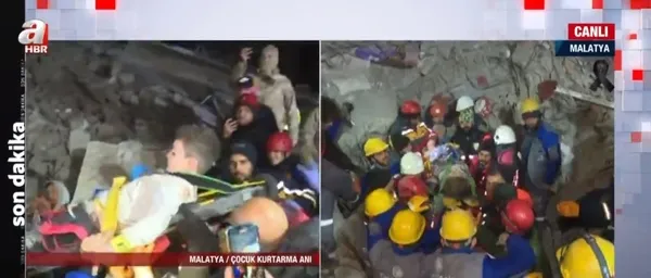 41. saatte enkazdan mucize anı! Malatya'da 3 çocuk, 1 kadın ve 1 erkek kurtarıldı