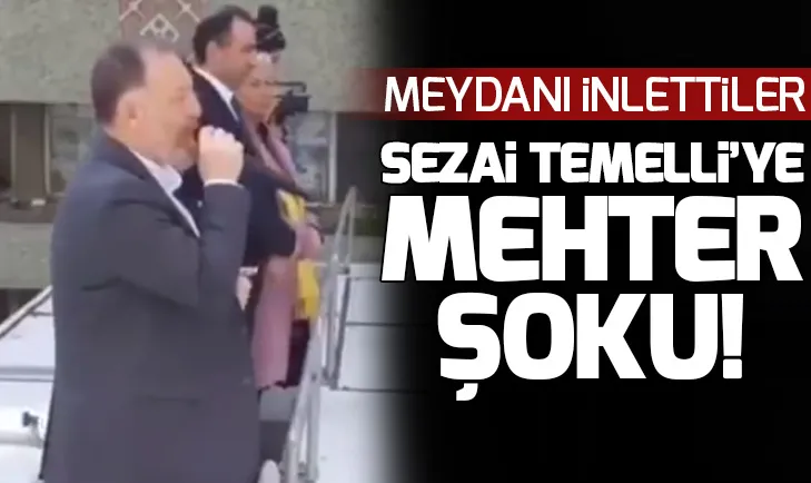 HDPli Sezai Temelli konuşurken meydan mehter marşıyla inledi