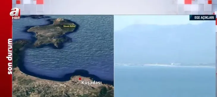A Haber Sisam adasını görüntüledi! İşte Yunanistan’ın silahlandırdığı ada