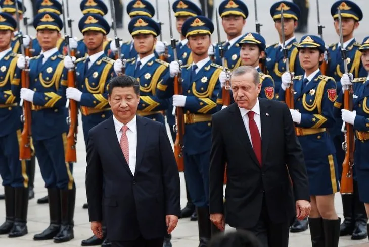 Erdoğan Çin’de resmi törenle karşılandı
