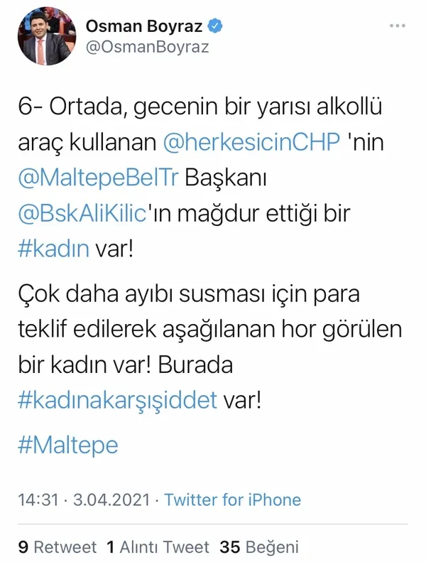 AK Parti İstanbul Milletvekili Osman Boyraz'tan Maltepe Belediye Başkanı Ali Kılıç’a tepki! “Olay yerinden kaçmak düpedüz terbiyesizlik” - 8