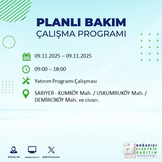 BEDAŞ-AYEDAŞ ELEKTRİK KESİNTİSİ: İstanbul’da elektrikler ne zaman gelecek, kesinti hangi ilçelerde olacak? 9