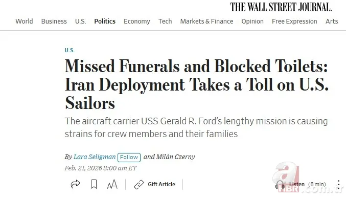 İran'a giden ABD donanmasında personel isyanda! Dünyanın en büyük uçak gemisinde tuvalet krizi 2