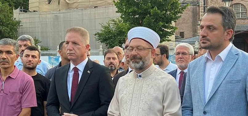Ayasofya Camii'nin ibadete açılışının 3. yılında anlamlı buluşma! Diyanet İşleri Başkanı A Haber'de