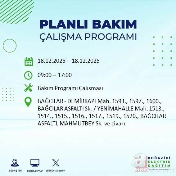 İlçe ilçe duyuruldu! İstanbul’da 10 saatlik elektrik kesintisi: BEDAŞ-AYEDAŞ listesi 4