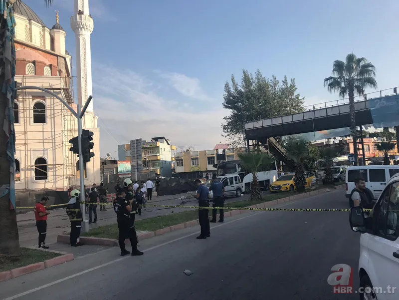 Adana'da polis aracına bombalı saldırı! 14