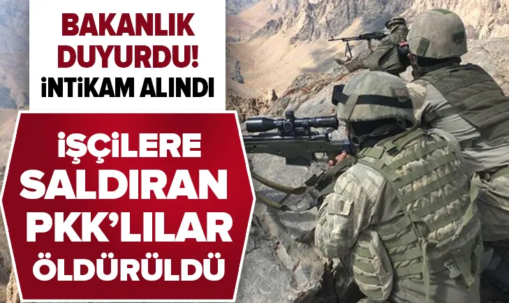 Son dakika: MSBden flaş açıklama: Şemdinlide öldürülen PKKlılar Derecikte işçilere saldıran terörist grup!