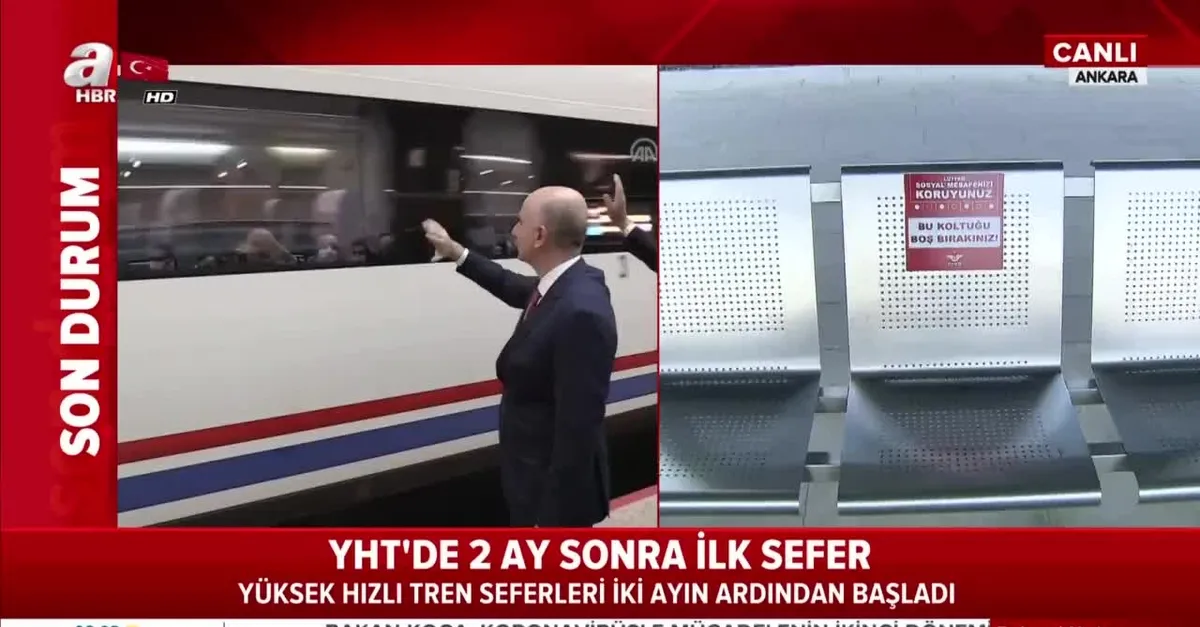 Son dakika: Yüksek Hızlı Tren seferleri başladı! YHT'de 2 ay sonra ilk sefer |Video