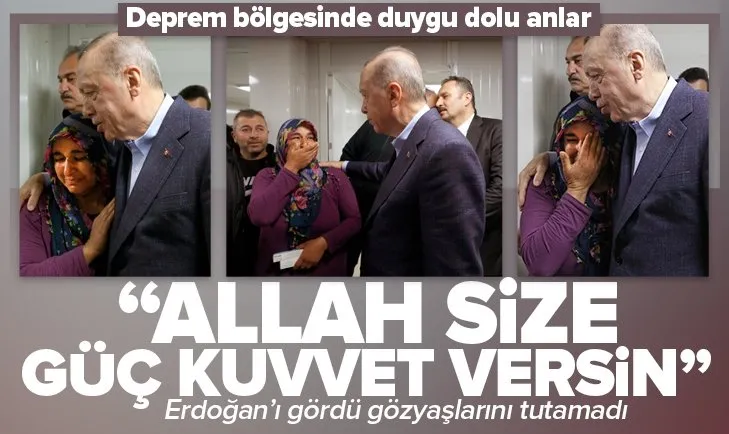 Başkan Erdoğan’ı gördü gözyaşlarını tutamadı