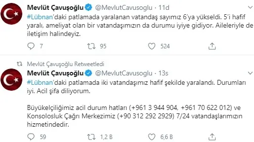 Bakan Mevlüt Çavuşoğlu, Lübnan Dışişleri Bakanı ile görüştü