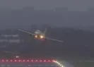 Avrupayı şiddetli fırtına vurdu! Uçak böyle yalpaladı |Video