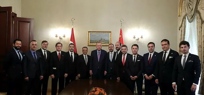 Başkan Erdoğan, Beşiktaş Kulübü Yönetim Kurulu’nu kabul etti