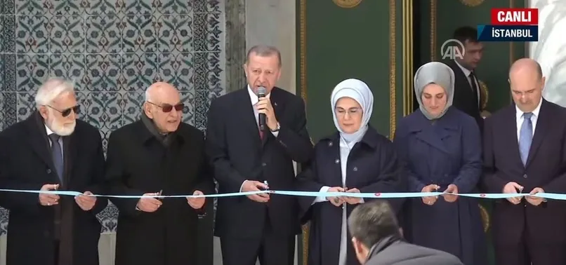 Başkan Recep Tayyip Erdoğan Topkapı Sarayı'nda! Restorasyonu tamamlanan birimlerin açılışını yaptı