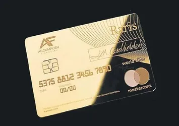 Altından banka kartı!
