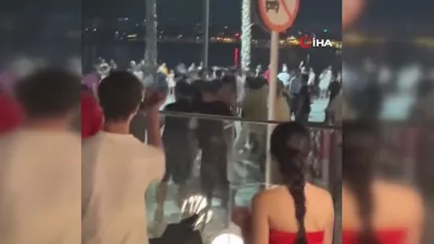 Sahilde tekme tokat kavga kamerada