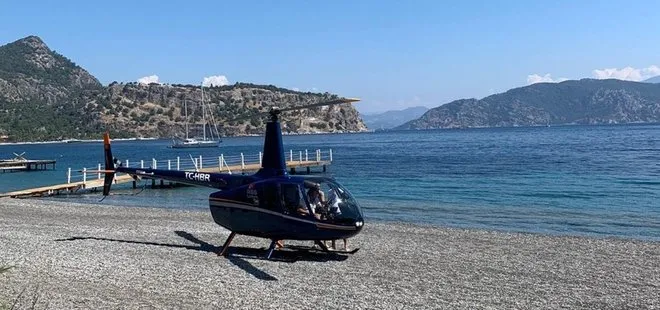 Helikopter inen plajın işletmecileri durumdan memnun: Bizim için çok güzel bir anı oldu