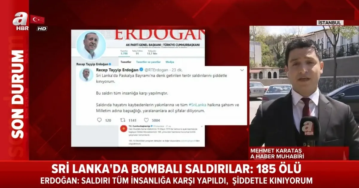 Başkan Erdoğan'dan Sri Lanka mesajı