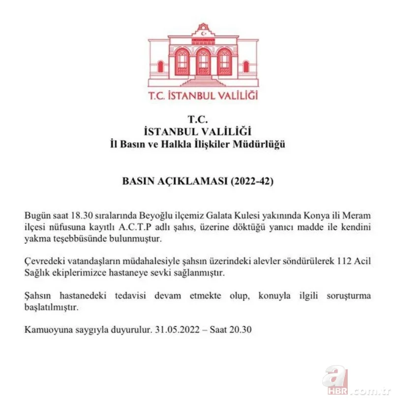 Galata’da korku dolu kamerada: Oraklı genç tinerle kendini alev alev yaktı 11