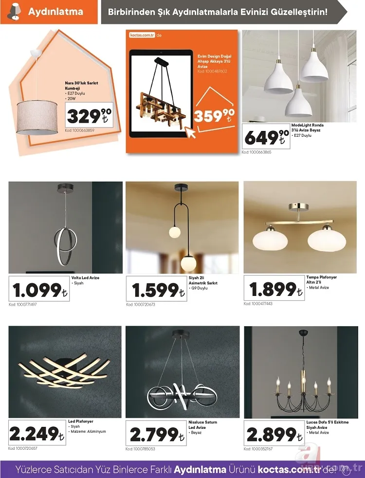 Koçtaş ekim ayı indirim kataloğu yayınlandı! Evinizi baştan aşağı tamamen değiştirebileceğiniz ürünlerin indirimli fiyatı 22