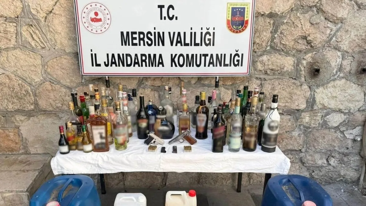 Mersin'de 400 litre sahte içki ele geçirildi
