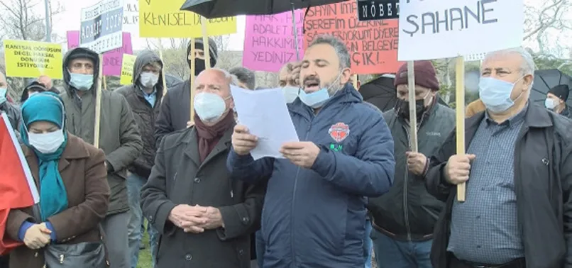İBB binası önünde 'kentsel dönüşüm' protestosu: Bize verilen sözler tutulsun