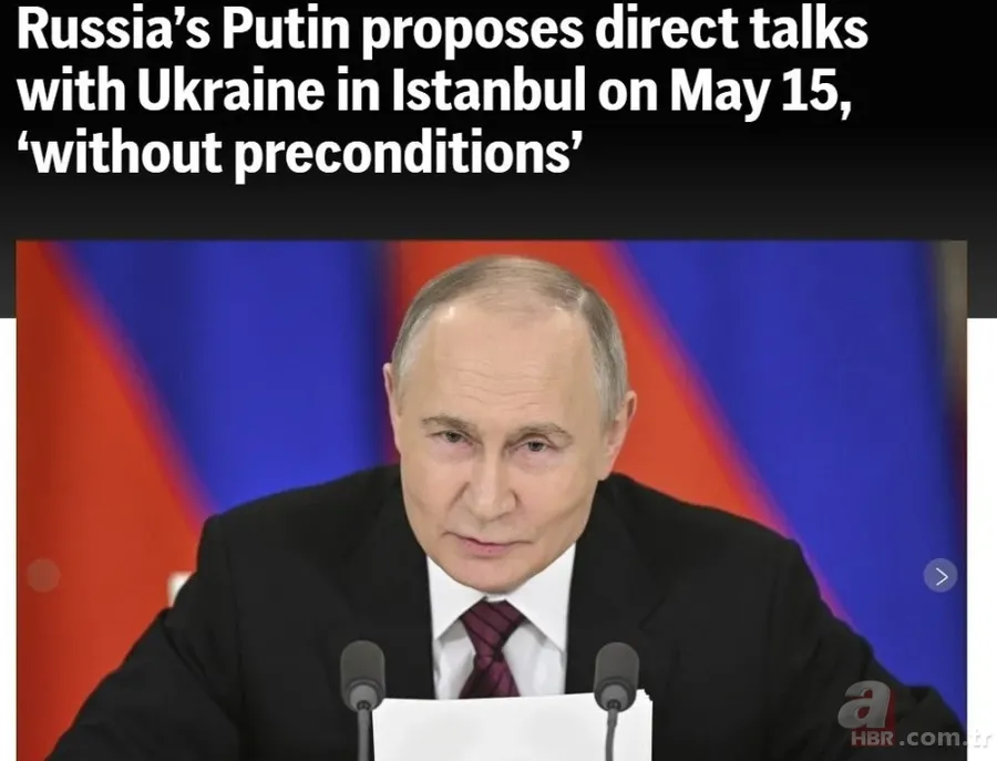 Putin’in İstanbul çağrısı dünya basınında: Müzakere önerisi manşetlerde 2