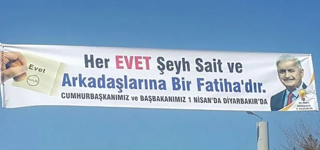 Diyarbakır’da AK Parti’nin ’biz asmadık’ dediği pankarta HDP sahip çıktı!