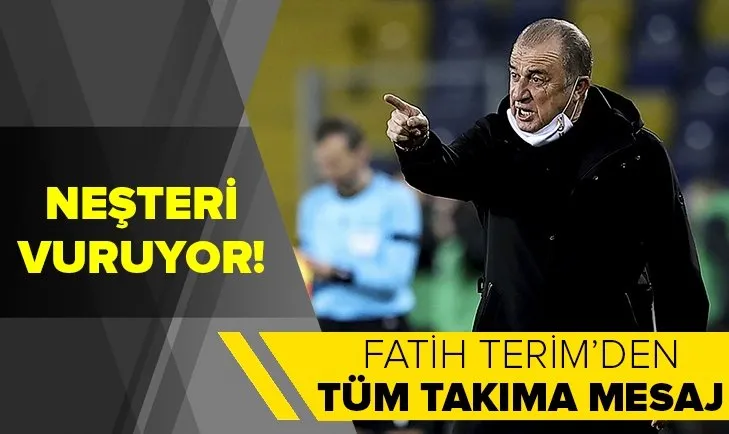 Galatasaray Teknik Direktörü Fatih Terim’den tüm takıma mesaj!