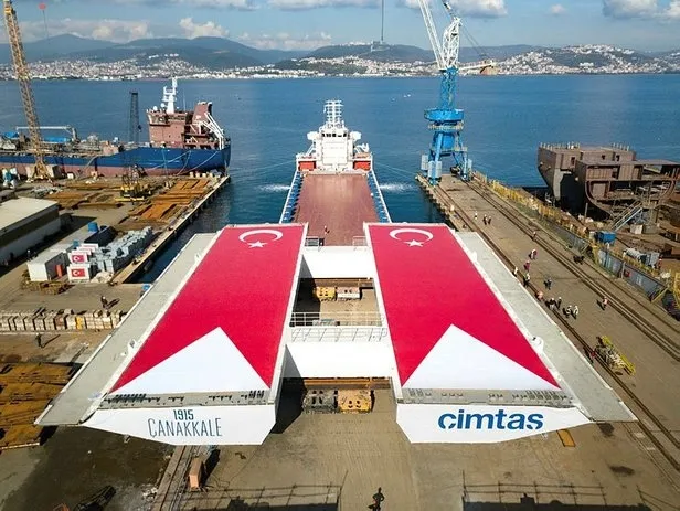 Dünyanın 1 numarası olacak! 1915 Çanakkale Köprüsü’nün ilk ‘mega blok’ tabliyesi Çanakkale’ye geldi