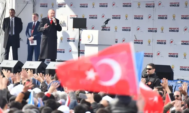 Başkan Erdoğan'ın Malatya mitinginden dikkat çeken kare