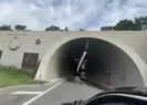 Bugün açılan Tünellerden araç geçişleri kamerada