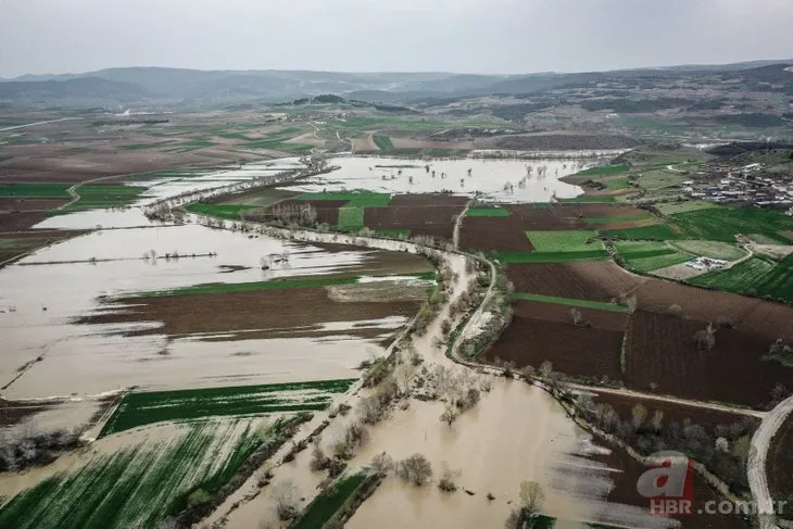 Bursa'da sel alarmı! Yollardaki yılanlar böyle görüntülendi